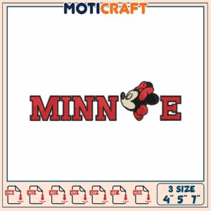 Minnie Mouse Embroidery Design for Unique Craft Projects