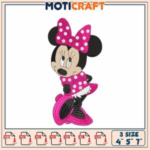 Minnie Mouse Embroidery Design for Easy Sewing and Crafting