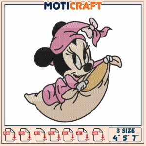 Minnie Mouse Embroidery Design for Cozy Projects and Crafts