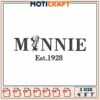 Minnie Mouse Embroidery Design 4x5x7