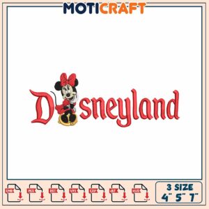 Minnie Mouse Disneyland Embroidery Design