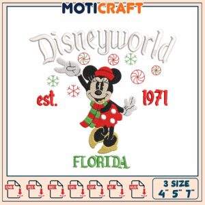 Minnie Mouse Disney World Embroidery