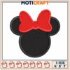 Minnie Mouse Bow Embroidery Patch Design for All Embroidery Machines