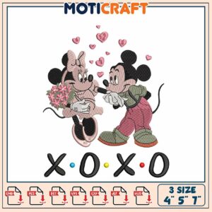 Minnie Mickey Embroidery Design