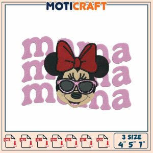 Minnie Mama Embroidery Design
