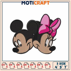 Minnie & Mickey Embroidery Design