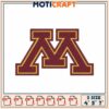 Minnesota Golden Gophers M Embroidery Design