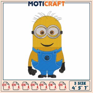 Minion Embroidery Design 4x5x7 Inch