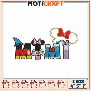 Mimi Disney Embroidery Design 4x5x7 Inch