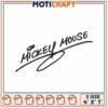 Mickey Mouse Signature Embroidery Design in Three Sizes Available
