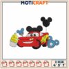 Mickey Mouse Lightning McQueen Embroidery Design