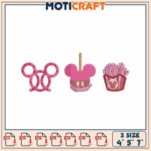 Mickey Mouse Food Embroidery Designs