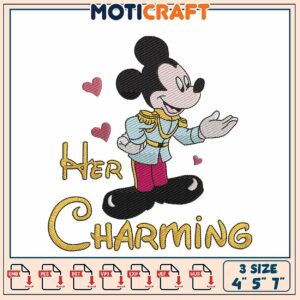 Mickey Mouse Embroidery Design Her Charming