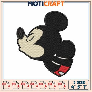 Mickey Mouse Embroidery Design for Crafting Projects in Multiple Sizes