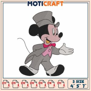 Mickey Mouse Embroidery Design for All Formats and Sizes 4 to 7 Inch