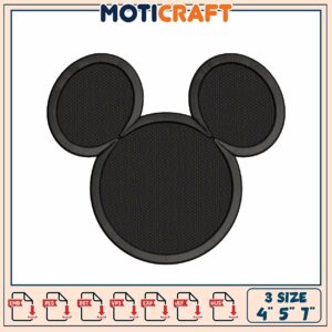 Mickey Mouse Embroidery Design 4x5x7 Inches