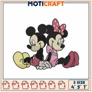 Mickey Minnie Embroidery Design