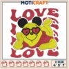 Mickey Love Embroidery Design