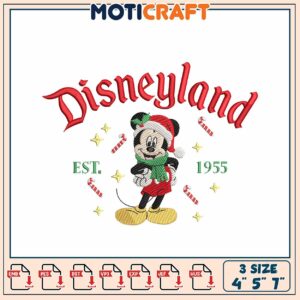 Mickey Christmas Disneyland Embroidery