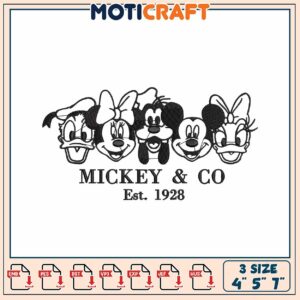 Mickey and Co Embroidery Design for Fun Creative Projects