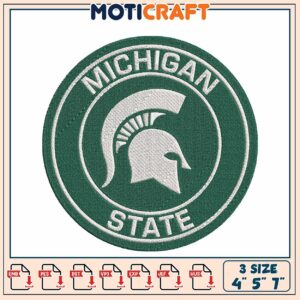 Michigan State Spartan Embroidery Design