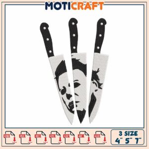 Michael Myers Knife Embroidery Design