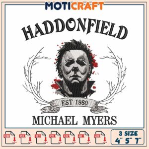 Michael Myers Embroidery Design 3 Sizes