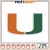 Miami U Embroidery Design 4x5x7 Inch