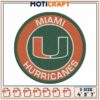 Miami Hurricanes Embroidery Design 3 Sizes