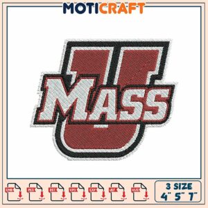 Mass U Embroidery Design 4x5x7 Inch
