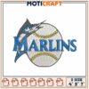 Marlins Baseball Embroidery Design