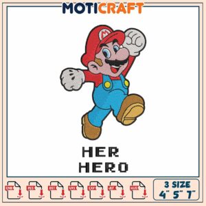 Mario Embroidery Design 3 Sizes