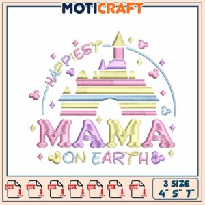 Mama Embroidery Design 3 Sizes