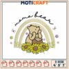 Mama Bear Rainbow Embroidery Design