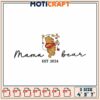 Mama Bear Embroidery Design Established 2024 Cute Details