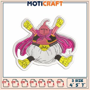 Majin Buu Embroidery Design 3 Sizes