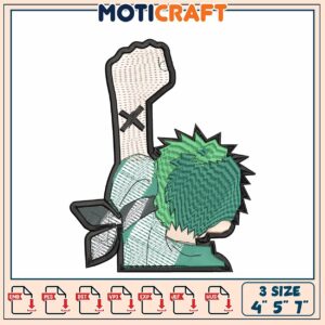 Luffy Fist Embroidery Design