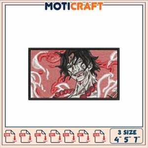 Luffy Embroidery Patch 4x5x7 Inch Design