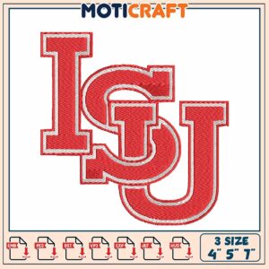 LSU Embroidery Design 3 Sizes