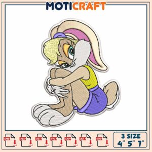 Lola Bunny Embroidery Design 4x5x7 Inch