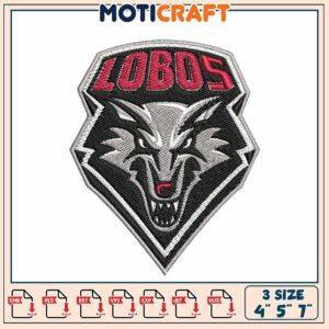 Lobos Embroidery Design 3 Sizes 4x5x7 Inch
