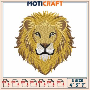 Lion Embroidery Design, 3 Sizes