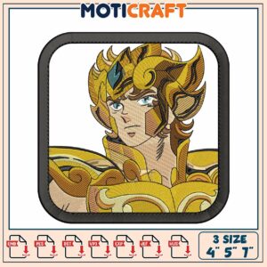 Leo Gold Saint Embroidery Design