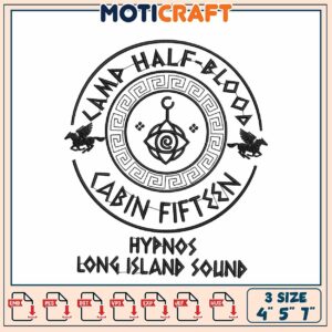 Lamp Half Blood Cabin Fifteen Embroidery Design for Crafts
