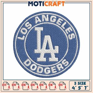 LA Dodgers Embroidery Design 4x5x7 Inch
