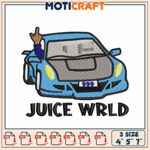Juice WRLD Car Embroidery Design