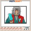 Jiraiya Popsicle Embroidery Design 4x5x7 Inch