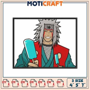 Jiraiya Popsicle Embroidery Design 4x5x7 Inch