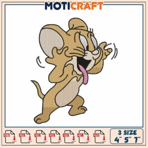 Jerry Mouse Embroidery Design