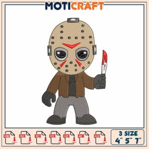 Jason Voorhees Embroidery Design